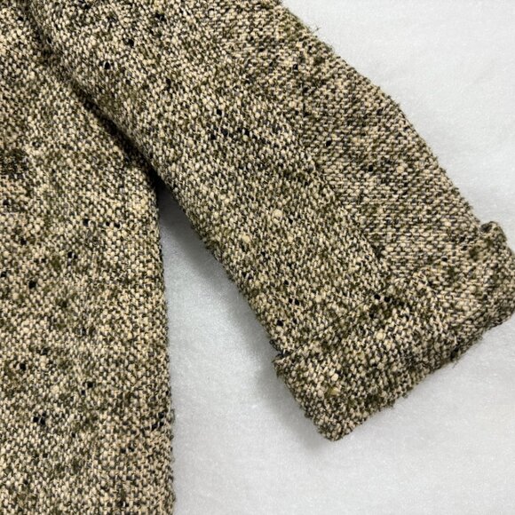 Vintage Inspired Brown Tweed Wool Women M Crop Jacket Equestrian Academia Money - Picture 4 of 8